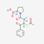 1-[(2R,3S)-3-(acetylsulfanyl)-2-methyl-4-oxo-4-phenylbutanoyl]-L-proline
