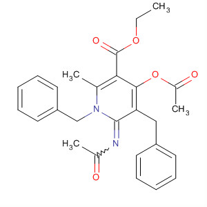 3-Pyridinecarboxylic acid,6-(acetylimino)-4-(acetyloxy)-1,6-dihydro-2-methyl-1,5-bis(phenylmethyl)-, ethyl ester