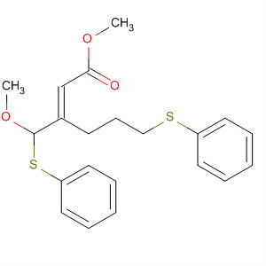 2-Hexenoic acid, 3-[methoxy(phenylthio)methyl]-6-(phenylthio)-, methylester, (E)-