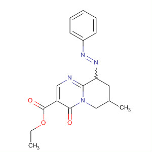 4H-Pyrido[1,2-a]pyrimidine-3-carboxylic acid,6,7,8,9-tetrahydro-7-methyl-4-oxo-9-(phenylazo)-, ethyl ester, (E)-