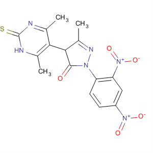 3H-Pyrazol-3-one,4-(1,2-dihydro-4,6-dimethyl-2-thioxo-5-pyrimidinyl)-2-(2,4-dinitrophenyl)-2,4-dihydro-5-methyl-
