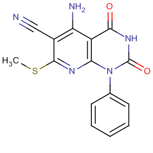 Pyrido[2,3-d]pyrimidine-6-carbonitrile,5-amino-1,2,3,4-tetrahydro-7-(methylthio)-2,4-dioxo-1-phenyl-