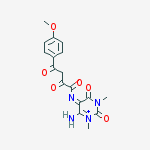 Benzenebutanamide, N-(6-amino-1,2,3,4-tetrahydro-1,3-dimethyl-2,4-dioxo-5-pyrimidinyl)-4-methoxy--alpha-,-gamma--dioxo-