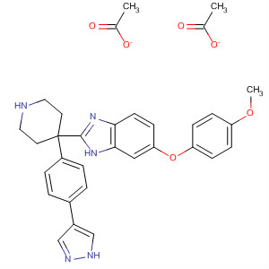 1H-Benzimidazole,6-(4-methoxyphenoxy)-2-[4-[4-(1H-pyrazol-4-yl)phenyl]-4-piperidinyl]-,acetate (1:2)