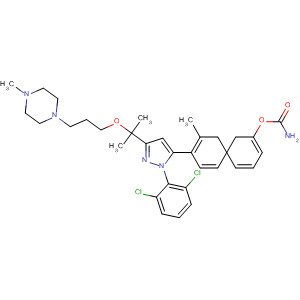 Carbamic acid,N-[4'-[1-(2,6-dichlorophenyl)-3-(1-hydroxy-1-methylethyl)-1H-pyrazol-5-yl]-3'-methyl[1,1'-biphenyl]-3-yl]-, 3-(4-methyl-1-piperazinyl)propyl ester