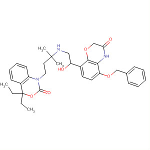 2H-3,1-Benzoxazin-2-one,1-[3-[[2-[3,4-dihydro-3-oxo-5-(phenylmethoxy)-2H-1,4-benzoxazin-8-yl]-2-hydroxyethyl]amino]-3-methylbutyl]-4,4-diethyl-1,4-dihydro-