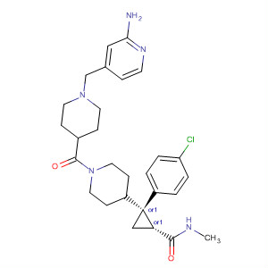 Cyclopropanecarboxamide,2-[1-[[1-[(2-amino-4-pyridinyl)methyl]-4-piperidinyl]carbonyl]-4-piperidinyl]-2-(4-chlorophenyl)-N-methyl-, (1R,2S)-rel-