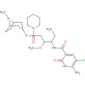 1-Piperidinehexanoic acid,4-[[(6-amino-5-chloro-1,2-dihydro-2-oxo-3-pyridinyl)carbonyl]amino]-3-methoxy-, 8-methyl-8-azabicyclo[3.2.1]oct-3-yl ester, (3R,4S)-