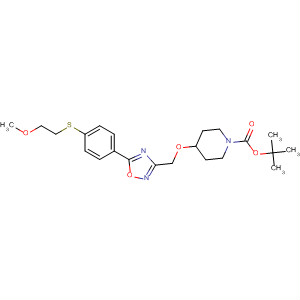 1-Piperidinecarboxylic acid,4-[[5-[4-[(2-methoxyethyl)thio]phenyl]-1,2,4-oxadiazol-3-yl]methoxy]-,1,1-dimethylethyl ester