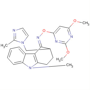 4H-Carbazol-4-one,1,2,3,9-tetrahydro-9-methyl-3-[(2-methyl-1H-imidazol-1-yl)methyl]-,O-2,6-dimethoxypyrimidinyloxime, (4E)-