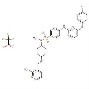 Benzenesulfonamide,N-[4-[[(2-amino-3-pyridinyl)methyl]amino]cyclohexyl]-4-[[4-[(4-fluorophenyl)amino]-2-pyrimidinyl]amino]-N-methyl-, 2,2,2-trifluoroacetate (1:1)