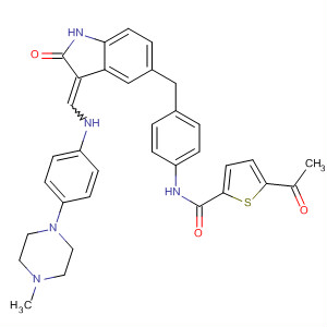 2-Thiophenecarboxamide,5-acetyl-N-[4-[[2,3-dihydro-3-[[[4-(4-methyl-1-piperazinyl)phenyl]amino]methylene]-2-oxo-1H-indol-5-yl]methyl]phenyl]-
