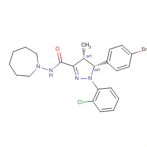 1H-Pyrazole-3-carboxamide,5-(4-bromophenyl)-1-(2-chlorophenyl)-N-(hexahydro-1H-azepin-1-yl)-4,5-dihydro-4-methyl-, (4R,5R)-rel-