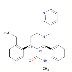 3-Piperidinecarboxamide,4-(2-ethylphenyl)-N-methyl-2-phenyl-1-(3-pyridinylmethyl)-,(2R,3R,4S)-rel-