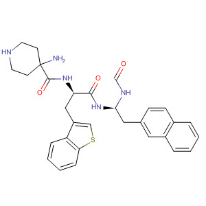 4-Piperidinecarboxamide,4-amino-N-[(1R)-1-(benzo[b]thien-3-ylmethyl)-2-[[(1R)-1-(formylamino)-2-(2-naphthalenyl)ethyl]amino]-2-oxoethyl]-