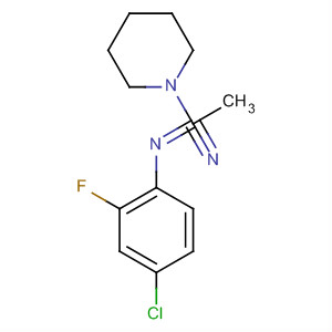 1-Piperidineacetonitrile, a-[(4-chloro-2-fluorophenyl)imino]-