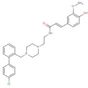 2-Propenamide,N-[2-[4-[(4-chlorophenyl)phenylmethyl]-1-piperazinyl]ethyl]-3-(4-hydroxy-3-methoxyphenyl)-, (2E)-