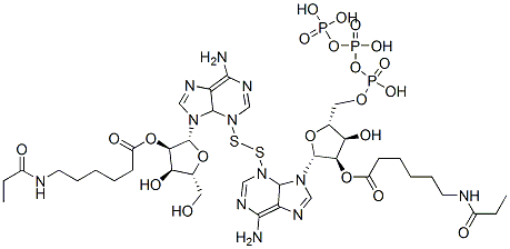 3,3-dithiobis(2-O-6-(propionylamino)hexanoyl)adenosine 5-triphosphate molecular structure