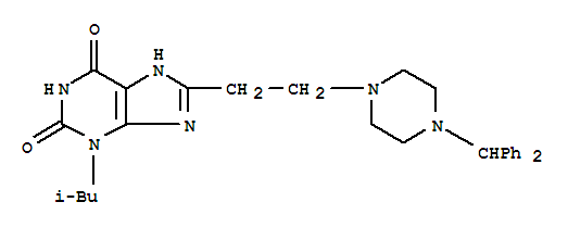 8-{2-[4-(diphenylmethyl)piperazin-1-yl]ethyl}-3-(2-methylpropyl)-3,7-dihydro-1H-purine-2,6-dione