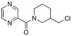 (3-ChloroMethyl-piperidin-1-yl)-pyrazin-2-yl-Methanone, 98+% C11H14ClN3O, MW: 239.71 molecular structure
