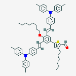 5-[3,5-bis[(e)-2-[4-(4-methyl-n-(4-methylphenyl)anilino)phenyl]ethenyl]-4-octoxyphenyl]-3-hexylthiophene-2-carbaldehyde