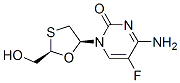 4-amino-5-fluoro-1-[(2R,5S)-2-(hydroxymethyl)-1,3-oxathiolan-5-yl]pyrimidin-2-one molecular structure