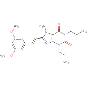 1H-Purine-2,6-dione,8-[2-(3,5-dimethoxyphenyl)ethenyl]-3,7-dihydro-7-methyl-1,3-dipropyl-