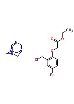 ethyl [4-bromo-2-(chloromethyl)phenoxy]acetate - 1,3,5,7-tetraazatricyclo[3.3.1.1~3,7~]decane (1:1)