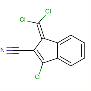 1H-Indene-2-carbonitrile, 3-chloro-1-(dichloromethylene)- molecular structure