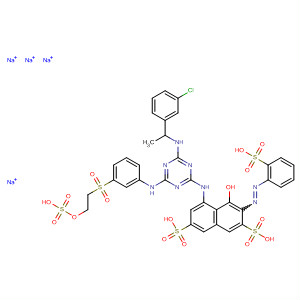 2,7-Naphthalenedisulfonic acid,5-[[4-[(3-chlorophenyl)ethylamino]-6-[[3-[[2-(sulfooxy)ethyl]sulfonyl]phenyl]amino]-1,3,5-triazin-2-yl]amino]-4-hydroxy-3-[(2-sulfophenyl)azo]-,tetrasodium salt