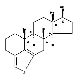 Cyclopenta[7,8]phenanthro[10,1-bc]thiophene,pregn-5-eno[6,5,4-bc]thiophene deriv.