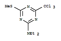 N,N-diethyl-4-(methylsulfanyl)-6-(trichloromethyl)-1,3,5-triazin-2-amine