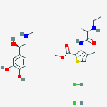 4-[(1r)-1-hydroxy-2-(methylamino)ethyl]benzene-1,2-diol;methyl 4-methyl-3-[2-(propylamino)propanoylamino]thiophene-2-carboxylate;dihydrochloride