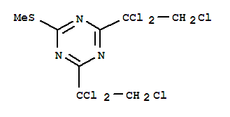 2-(methylsulfanyl)-4,6-bis(1,1,2-trichloroethyl)-1,3,5-triazine