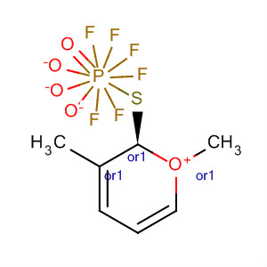 2H-Thiopyranium, tetrahydro-1,3-dimethyl-, trans-,hexafluorophosphate(1-) molecular structure
