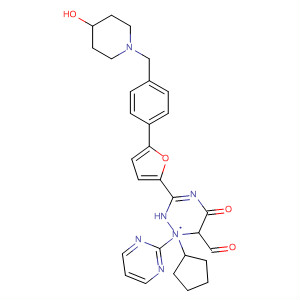 Pyrimido[5,4-e]-1,2,4-triazine-5,7(1H,6H)-dione,1-cyclopentyl-3-[5-[4-[(4-hydroxy-1-piperidinyl)methyl]phenyl]-2-furanyl]-6-methyl-