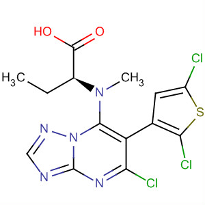 Butanoic acid,2-[[5-chloro-6-(2,5-dichloro-3-thienyl)[1,2,4]triazolo[1,5-a]pyrimidin-7-yl]methylamino]-, (2S)-