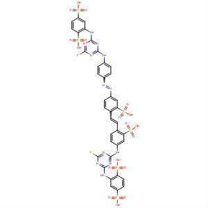 1,4-Benzenedisulfonic acid,2-[[4-[[4-[2-[4-[[4-[[4-[(2,5-disulfophenyl)amino]-6-fluoro-1,3,5-triazin-2-yl]amino]phenyl]azo]-2-sulfophenyl]ethenyl]-3-sulfophenyl]amino]-6-fluoro-1,3,5-triazin-2-yl]amino]-