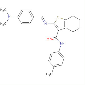 Benzo[b]thiophene-3-carboxamide,2-[(E)-[[4-(dimethylamino)phenyl]methylene]amino]-4,5,6,7-tetrahydro-N-(4-methylphenyl)-