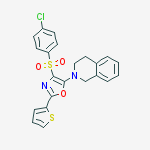 2-{4-[(4-Chlorophenyl)sulfonyl]-2-(2-thienyl)-1,3-oxazol-5-yl}-1,2,3,4-tetrahydroisoquinoline