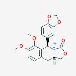 NAPHTHO[2,3-C]FURAN-1(3H)-ONE,9-(1,3- BENZODIOXOL-5-YL)-3A,4,9,9A-TETRAHYDRO-7,8- DIMETHOXY-,(3AR,9R,9AR)- molecular structure