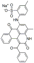 sodium 4-[(1-benzoyl-2,7-dihydro-4-methyl-2,7-dioxo-3H-dibenz[f,ij]isoquinolin-6-yl)amino]toluene-3-sulphonate