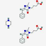 1H-IMIDAZOLE-1-BUTANOIC ACID,4,5-DIHYDRO-2-METHYL-5-OXO-4-(BENZYLENE)-,COMPOUND WITH-PIPERAZINE
