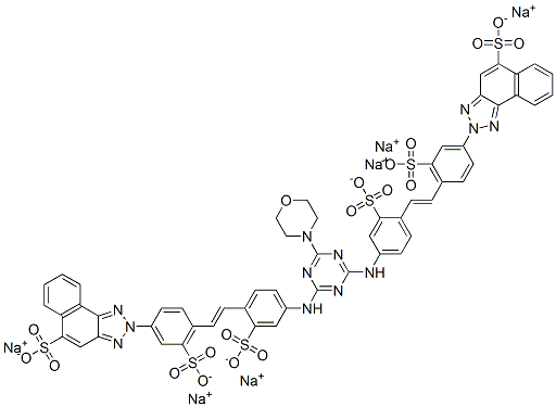 hexasodium 2,2-[[6-morpholino-1,3,5-triazine-2,4-diyl]bis[imino(2-sulphonato-4,1-phenylene)vinylene(3-sulphonato-4,1-phenylene)]]bis[2H-naphtho[1,2-d]triazole-5-sulphonate]