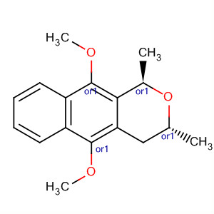 1H-Naphtho[2,3-c]pyran, 3,4-dihydro-5,10-dimethoxy-1,3-dimethyl-,trans- molecular structure