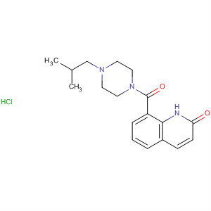 Piperazine,1-[(1,2-dihydro-2-oxo-8-quinolinyl)carbonyl]-4-(2-methylpropyl)-,monohydrochloride