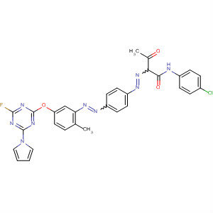 Butanamide,N-(4-chlorophenyl)-2-[[4-[[5-[[4-fluoro-6-(1H-pyrrol-1-yl)-1,3,5-triazin-2-yl]oxy]-2-methylphenyl]azo]phenyl]azo]-3-oxo-