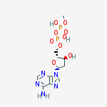 2'-deoxy-5'-O-(hydroxy{[hydroxy(methoxy)phosphoryl]oxy}phosphoryl)adenosine molecular structure