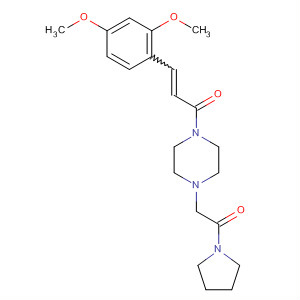 Piperazine,1-[3-(2,4-dimethoxyphenyl)-1-oxo-2-propenyl]-4-[2-oxo-2-(1-pyrrolidinyl)ethyl]-