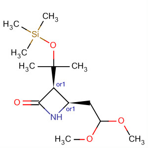 2-Azetidinone,4-(2,2-dimethoxyethyl)-3-[1-methyl-1-[(trimethylsilyl)oxy]ethyl]-, cis- molecular structure